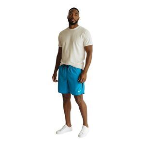 Nike Swim Suit Mens~Size Med~Black Blue Board Shorts Drawstring Waist L9 16